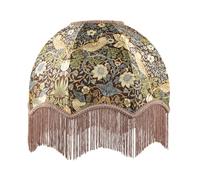Victorian Designed Vintage Lamp Shade with Green and Blue Floral Decor | 36cm x 19cm | Birds and Strawberry Features by Happy Homewares