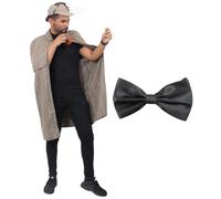 Victorian Detective Costume with Black Bow Tie I Love Fancy Dress Brown Medium