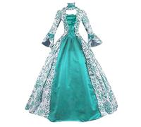 Victorian Dress For Women Plus Size Renaissance Costume Halloween Dresses | Bell Sleeves Vintage Party Fancy Maxi Dress Medieval Witch Cosplay Gothic Party Outfits