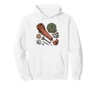 Victorian Era Mudlark Riverside Thames History Illustrated Pullover Hoodie