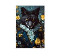 Victorian Fantasy Fox Poster Canvas Poster Bedroom Decor Landscape Office Room Decor Gift 12" L X 18" W