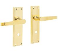 VICTORIAN FLAT LEVER ON BACKPLATE - BATHROOM 57MM C/C (CONTRACT RANGE)