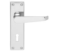 VICTORIAN FLAT LEVER ON BACKPLATE - LOCK 57MM C/C (CONTRACT RANGE)
