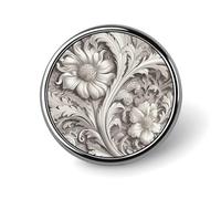 Victorian Floral Pattern Brooch Pins Lapel Pins for Men Women Badge Button Cover Decorative Jewelry Charms for Hats Bags Backpacks Suits Shirts Scarves Clothing Accessories Banquet Wedding Gift