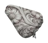 Victorian Floral Pattern Waterproof Bike Seat Cushion with Drawstring for Women Men Soft Padded Bicycle Seat Cover for Comfort Wide Road Bike Saddles Universal Fit for Mountain Exercise