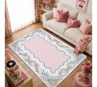 Victorian Floral Ribbon Garland Area Rug 5' X 7'