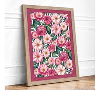 Victorian Floral Tapestry Botanical Framed Wall Art Print A1