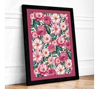 Victorian Floral Tapestry Botanical Framed Wall Art Print A1