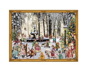 Victorian Fountain in Park Richard Sellmer Advent Calendar 355 x 265mm glitter