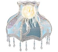 Victorian French Cloth Lamp Shade E27 Romantic Blue Cover