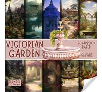 Victorian Garden scrapbook paper, 8.5x8.5, 10 Designs, 20 Double-Sided Sheets: Victorian Scrapbooking Paper for Junk Journals, Decorative Vintage ... & Mixed Media, Origami, Collage & Card Making