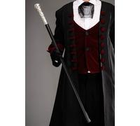 Victorian Gentleman's Silver Top Fancy Dress Historical Cosplay Cane
