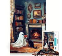 Victorian Ghost Jigsaw for Teenagers1000 Pieces Mind Boost Game Firm Fit Secure Assembly Bonding Activity for Loved Ones (38x26cm)