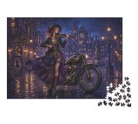 Victorian Gothic Violinist 1000 Piece Jigsaw Puzzle,Home Wall Decor,Great Gifts,Educational Toy,Impossible Challenge,Premium Cardboard,Adults & Kids 14+,Stress Relief 38x26cm