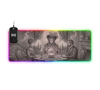 Victorian Halloween Séance Wirel Charging Glowing pad Mouse Multifunctional Travel 35.4 x 15.7 in mat for Keyboard and Mouse
