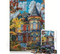 Victorian House Painting Jigsaw Puzzles for Adults1000 Pieces Mental Exercise Tranquil Escape Snug Lock Nice Gift (50x75cm)
