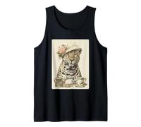 Victorian Leopard Glamorous Feline Animal Art Boujee Graphic Tank Top