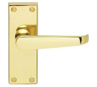 Victorian Lever on BND Heritage Propertiesackplate Door Handle Set Traditional Interior Lever Handle with Classic Backplate Design (Lock - Euro, Polished Brass, 150mm x 42.5mm Backplate)
