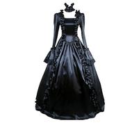 Victorian Lolita Dress for Women, Ladies Medieval Maxi Dresses A-Line Dress Long Sleeve Dresses Square Neck Skirt Gothic Renaissance Skirts Princess Gown Halloween Costume Wedding Party Eveing Clothes