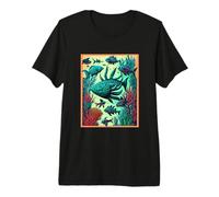 Victorian Marine Life Art - Vintage Undersea Illustration Premium T-Shirt