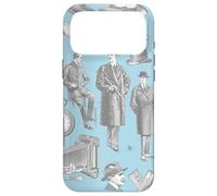 victorian men's style antique menswear toile blue gentleman Case for iPhone 17 Pro Max