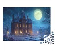 Victorian Moon Manor Puzzles 1000 Piece Challenge Toy Adults And Children Impossible Jigsaw Puzzle Educational Game Home Decoration Gift 52x38cm/1000pcs