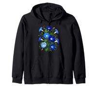 Victorian Morning Glory Elegance Zip Hoodie