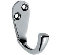 Loops Victorian One Piece Single Bathroom Robe Hook 40mm Projection Polished Chrome Loops Multicolor