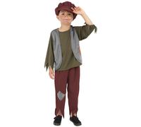 Victorian Poor Boy Costume Book Day Oliver Twist Fancy Dress Kids Age 4-12