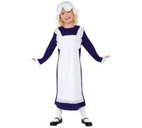 Smiffys Victorian Poor Girl Costume, White (Size S)
