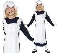Smiffys Victorian Poor Girl Costume, White (Size S)