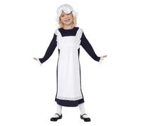 Smiffys Victorian Poor Girl Costume, White (Size S)