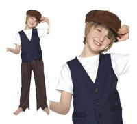 Smiffys Victorian Poor Peasant Boy Kit, Brown (Size L)