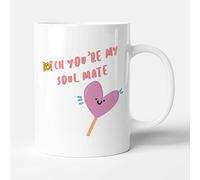 Victorian Printing Co - B*tch You're My Soul Mate - Funny Galentines Gift Mug, Ceramic, 11fl.oz.