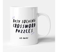 Victorian Printing Co - Busy Solving Crossword Puzzles. Go Away - Funny Hobby Gift Mug, Ceramic, 11fl.oz.