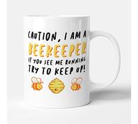 Victorian Printing Co - Caution, I Am A Beekeeper - Funny Gift Mug, Ceramic, 11fl.oz.