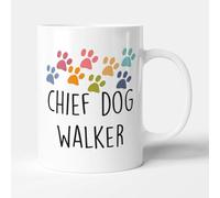 Victorian Printing Co - Chief Dog Walker - Funny Gift Dog Lover Owner Mug, Ceramic, 11fl.oz.