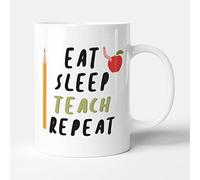 Victorian Printing Co - Eat. Sleep. Teach. Repeat - Teacher Gift Mug, Ceramic, 11fl.oz.
