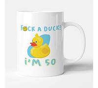 Victorian Printing Co - F*ck A Duck, I'm 50 - Gift 50th Birthday Mug, Ceramic, 11fl.oz.