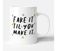 Victorian Printing Co - Fake It Til You Make It - Funny Gift Mug, Ceramic, 11fl.oz.