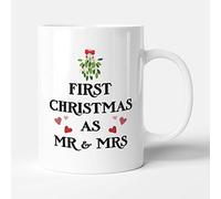 Victorian Printing Co - First Christmas As Mr & Mrs - Gift Mug, Ceramic, 11fl.oz.
