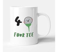 Victorian Printing Co - Four Tee - Funny Golf Gift, 40th Bithday Mug, Ceramic, 11fl.oz.