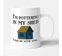 Victorian Printing Co - I'm Pottering in My Shed - Gardening Gift Mug, Ceramic, 11fl.oz.