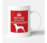 Victorian Printing Co - Keep Calm and Hug Your Rhodesian Ridgeback - Dog Mug, Ceramic, 11fl.oz.