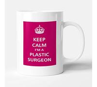 Victorian Printing Co - Keep Calm - I'm A Plastic Surgeon, Ceramic, 11fl.oz.