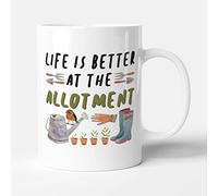 Victorian Printing Co - Life Is Better At The Allotment - Gardening Gift Mug, Ceramic, 11fl.oz.