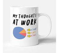 Victorian Printing Co - My Thoughts at Work - Gift Funny Colleague Mug, Ceramic, 11fl.oz.