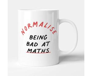 Victorian Printing Co - Normalise Being Bad at Maths - Gift Funny Mug, Ceramic, 11fl.oz.