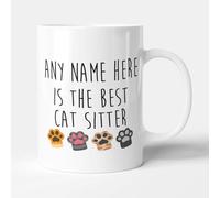 Victorian Printing Co - Personalised Best Cat Sitter - Thank You Pet Gift Mug, Ceramic, 11fl.oz.