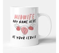 Victorian Printing Co - Personalised Midwife at Your Cervix - Occupation Gift Mug, Ceramic, 11fl.oz.